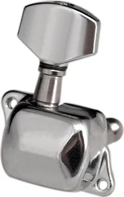 Produktbild von TARSHYRY Gitarrenstimmstifte Langlebige Zinklegierung Semi-geschlossener Tuner fr Elektroschild Gitarre 6 Rechte Silber (6R)