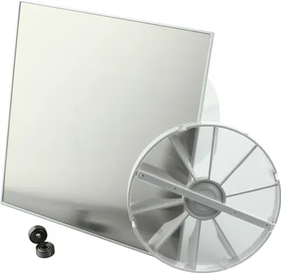 Produktbild von Wohnraumlüfter Lüfter Deckenlüfter Ventilator Badventilator Badlüfter Kugellager Rückstauklappe Ø 100 mm Standard Edelstahl gerade