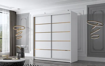 Obrázok produktu pre Šatníková skriňa MILINA - 180 cm, biela