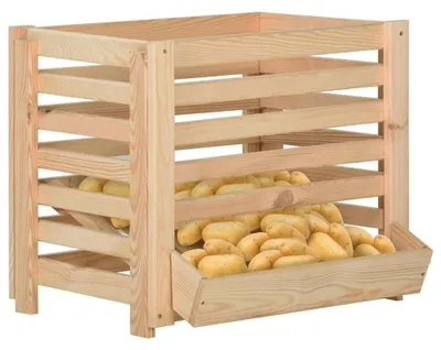 Obrázok produktu pre Krabica na zemiaky z masívneho borovicového dreva