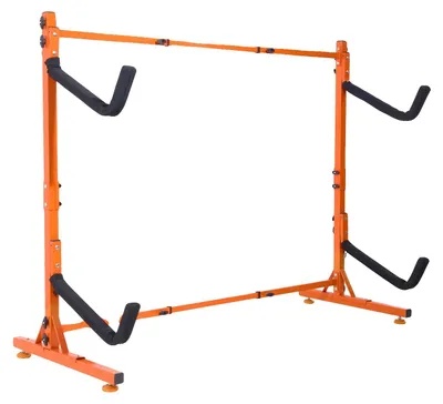 Obrázok produktu pre VEVOR Držiak na kajak Vešiak na kajak 1265 x 788 x 1380 mm, voľne stojaci stojan na kajak 2 kajaky 1230-1825 mm rozsah nastavenia šírky, stojan na kajak Robustné háčiky na uloženie kajaku