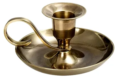Produktbild von Klassischer Kerzenhalter aus Messing in Gold antik