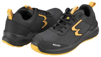 Immagine prodotto di Scarpe antinfortunistiche da lavoro Bellota, unisex, per adulti, nere/gialle, taglia 43 EU