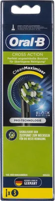 Produktbild von Oral-B Aufsteckbürsten   schwarz CrossAction CleanMaximizer 3er