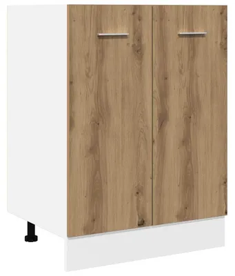 Image de vidaXL Armoire basse Lyon Chêne Artisan 60x46x81,5 cm Matériau dérivé du bois