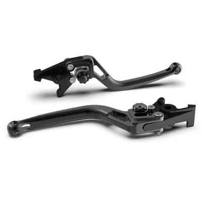 Productafbeelding van Koppelinghendel LSL BOW L26 met ABE-certificaat voor Triumph Speed Triple, Street Triple, Daytona, Sprint ST, Tiger XC ABS, modellen van 600 - 2300 ccm, bouwjaar 1993 - 2017, kleur hendel: zwart, kleur stelmechanisme: zwart