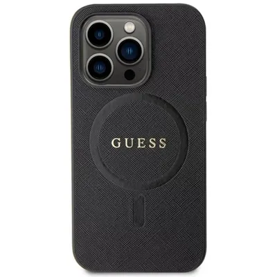 Produktbild von Guess PolyurethanSaffiano MagSafe Case für iPhone 15 Pro Max schwarz