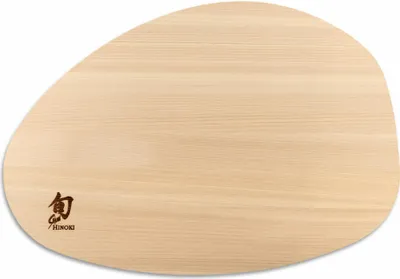Image de Kai Planche à découper Shun Hinoki ovale M, support de coupe, bois de hinoki, DM-0812