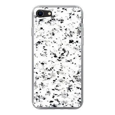 Produktbild von MuchoWow® Handyhülle Schutzhülle Hülle für iPhone SE 2022 Marmor - Punkte - Weiß Silikon Softcase Handy Hülle - Schutzhülle