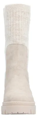 Produktbild von Rieker Damen Stiefelette Schlupfstiefel mit Strickbund und Profilsohle Z9450, Größe:39 EU, Farbe:Beige