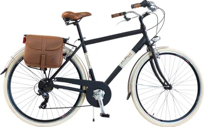 Produktbild von Via Veneto by Canellini Fahrrad Citybike Mann Aluminium mit Seitentaschen - Schwarz 58
