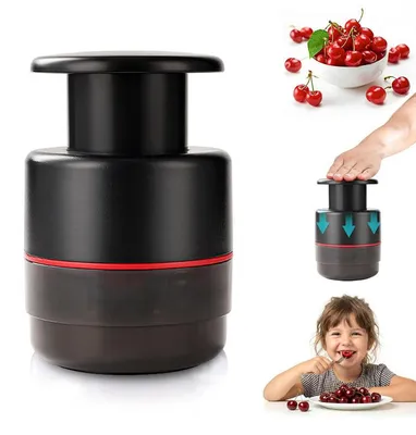 Produktbild von Kirschentkerner 7-fach Edelstahl 304 Entkernung Druckmechanismus Küchenhelfer für Kirschen Oliven Obst Marmelade