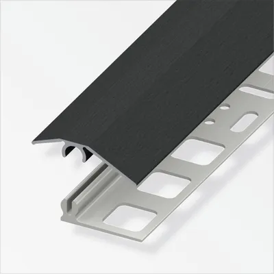 Produktbild von alfer Niveauausgleichs-Profil 1 m, 31 x 7 mm Alu eloxiert gebürstet schwarz