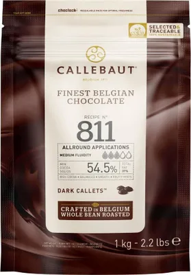 A bag of Callebaut chocolate callets.