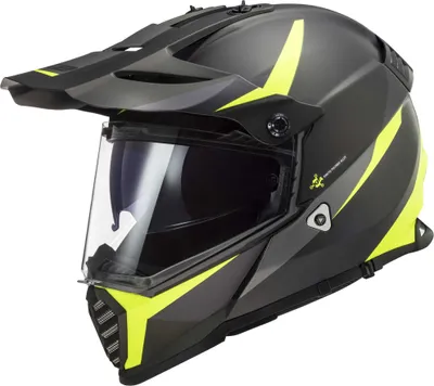Produktbild von LS2 MX436 Pioneer Evo Router Motocross Helm (Black Matt/Fluo,XL (61/62))