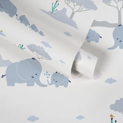 Produktbild von A.S. Création Tapete mit Tieren Blau 381281 Wandtapete Vliestapete Kinder Vlies