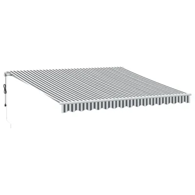 Produktbild von Markise Automatisch mit LED Anthrazit & Weiß 400x350 cm
