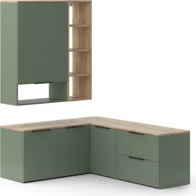 Immagine prodotto di Parete attrezzata soggiorno Vicco Wido Verde 5 parti, Model 57459