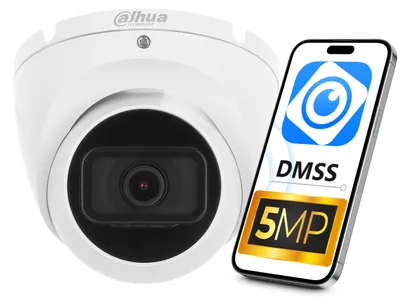 Produktbild von Dahua IP-Kamera 5MP 2,8 mm Smart IR 30 m PoE Audio IP67 zur Firmenüberwachung