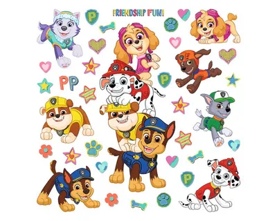 Obrázek produktu pro Dětská samolepka Paw Patrol kamarádí