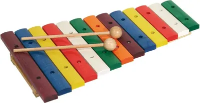 Image de Xylophone en bois Goldon avec 13 lames colorées