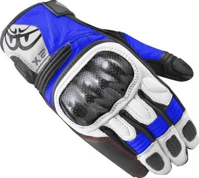 Image de Gants de moto Berik LDX pour femmes, noir/blanc/bleu, S