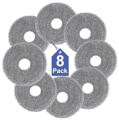 Produktbild von PromoHome® 8er-Pack Mikrofaser-Reinigungstücher für Roborock Saros 10R, Z70, Qrevo S, Pro, Edge, Curv, Master, Slim, S5V, QV 35A, QV 35S