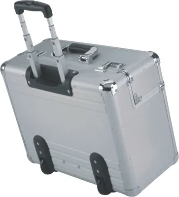 Produktbild von Alu-Pilotenkoffer 48x38x23 cm mit Trolleysystem silber Packung mit 3 Stück