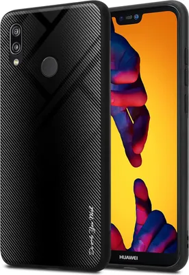 Produktbild von Cadorabo Hülle für Huawei P20 LITE 2018 / NOVA 3E Schutz Hülle in Schwarz Handyhülle TPU Etui Cover Case Tempered Glas