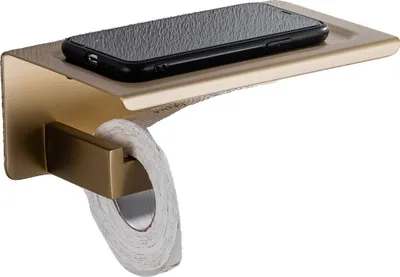 Productafbeelding van Toiletpapierhouder, roestvrij staal, wandmontage, ZJP-goud