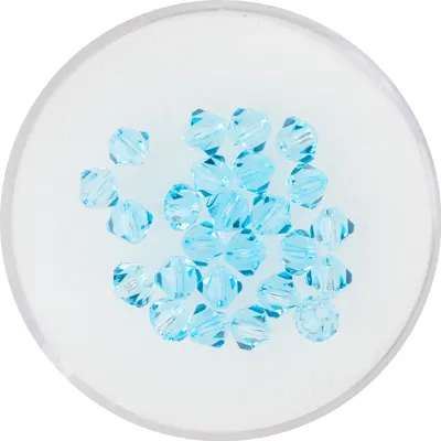 Produktbild von Glasschliffglitzerperlen, 4 mm, 25 Stück Aqua