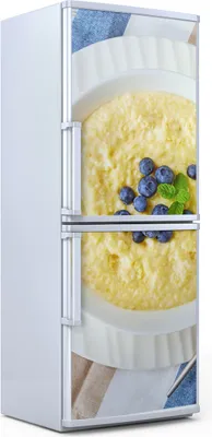 Produktbild von Kühlschrankdekoration  60x180 cm  Aufkleber auf dem Kühlschrank - Rahmhirse Frühstück