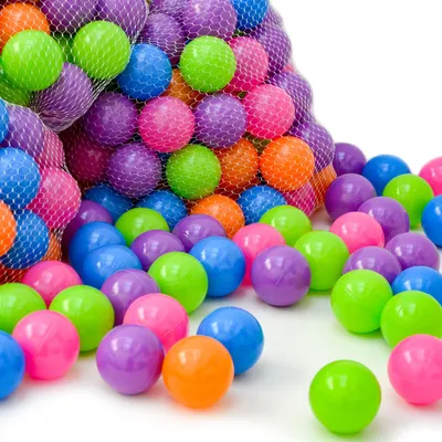 Produktbild von 100 Bällebadbälle 6 cm Bunte Bälle für Bällebad Spielbälle Babybälle Pastell