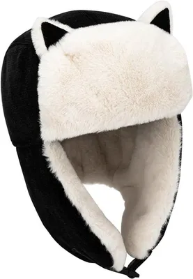 Warme Winter Aviator Mütze mit Ohrenklappen, winddicht und aus Kunstfell, ideal zum Skifahren und für Outdoor-Aktivitäten