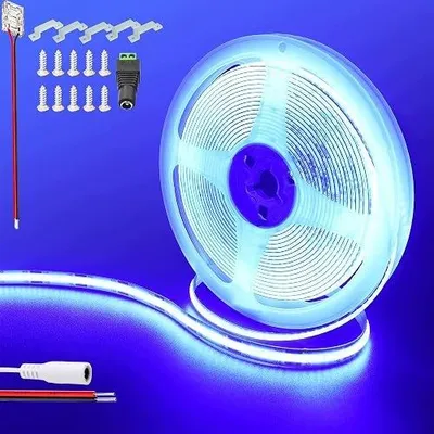 Zdjęcie produktu dla Taśma LED cob 480 fioletowa 3M 12V bez zasilacza dekoracyjna