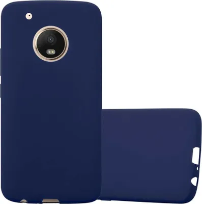 Image de Cadorabo Housse pour Motorola MOTO G5 PLUS Housse en bleu Housse téléphone portable TPU Silicone Etui Case Cover