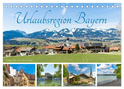 Produktbild von Urlaubsregion Bayern (Tischkalender 2027 DIN A5 quer), CALVENDO Monatskalender
