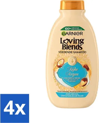 Productafbeelding van Garnier Loving Blends Rijk Argan Shampoo 300 ml - Voordeelverpakking - 4 stuks