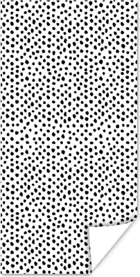 Produktbild von MuchoWow® Poster Polka dots - Schwarz - Weiß 20x40 cm - Plakat - Foto