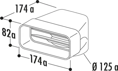 Image de Naber MF-UR 125 Pièce de déviation 90°, blanc - Technique de ventilation