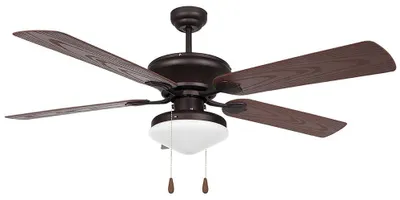 Deckenventilator mit Licht, Ø 132 cm, 60 W, 3 Stufen, schwarz