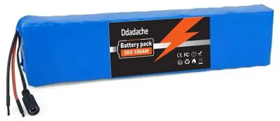 Produktbild von Lithium-Ionen Akku 36V 100Ah - 10S3P Batteriepack - Wiederaufladbar - Für E-Bike und E-Scooter - Mit BMS Schutz - XT60-DC Ladeanschluss - 150–500W