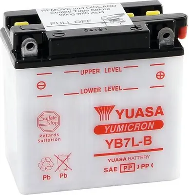 Obrázok produktu pre Olovený/kyslíkový akumulátor YUASA bez kyslíkového balenia - YB7L-B