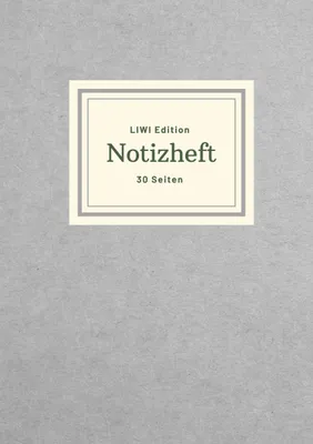 Produktbild von Dünnes Notizheft A5 liniert - Notizbuch 30 Seiten 90g/m² - Softcover grau -Papier