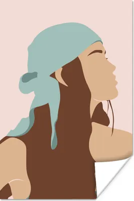 Produktbild von MuchoWow® Poster Sommer - Frau - Kopftuch 40x60 cm - Plakate für die Wand - Poster Babyzimmer