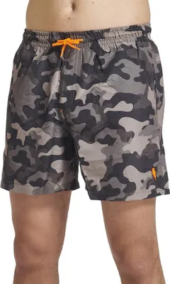 Produktbild von THE PEOPLE REP. Herren moderne Badeshorts / weite Badehose mit praktischer Tasche in angesagten Prints, Militarygrün mit Camouflage, Gr. XXL