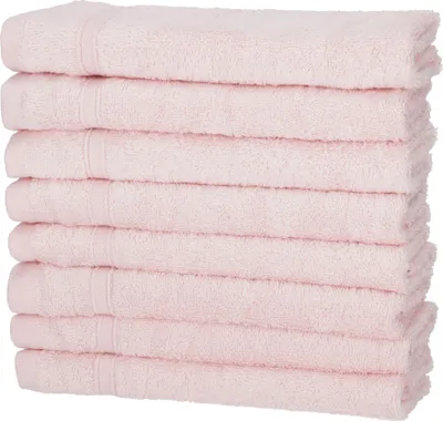 Produktbild von 8er Pack Duschtücher 70x140 cm Baumwolle Weich Frottee Uni Saugfähig Duschtuch, Farbe:rosa