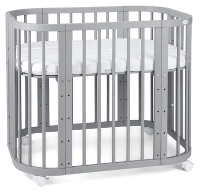 Immagine prodotto di Lettino Waldin 5 in 1 con materasso, colore grigio