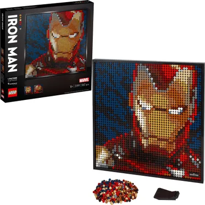 Produktbild von LEGO 31199 Art Marvel Studios Iron Man - Kunstbild, Wanddeko und Poster zum Basteln, DIY Puzzle für Erwachsene, tolles Geschenk