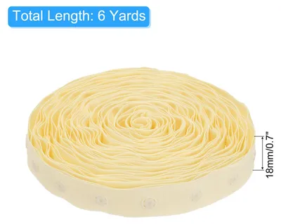 Produktbild von 6 Yard Snap Button Tape zum N?hen, Baumwoll-Snap-Button-Borte Schnellverschluss-Schnallenband fš¹r Kleidung Stoff DIY Handwerk, Beige